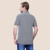 SHORT SLEEVE STRIPED POLO SHIRT - NAVY - Dockland