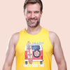 Round Neck Tank Top - YELLOW ORANGE - Dockland