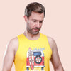 Round Neck Tank Top - YELLOW ORANGE - Dockland