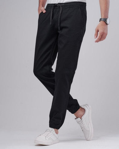 SLIM-FIT JOGGERS - BLACK - Dockland