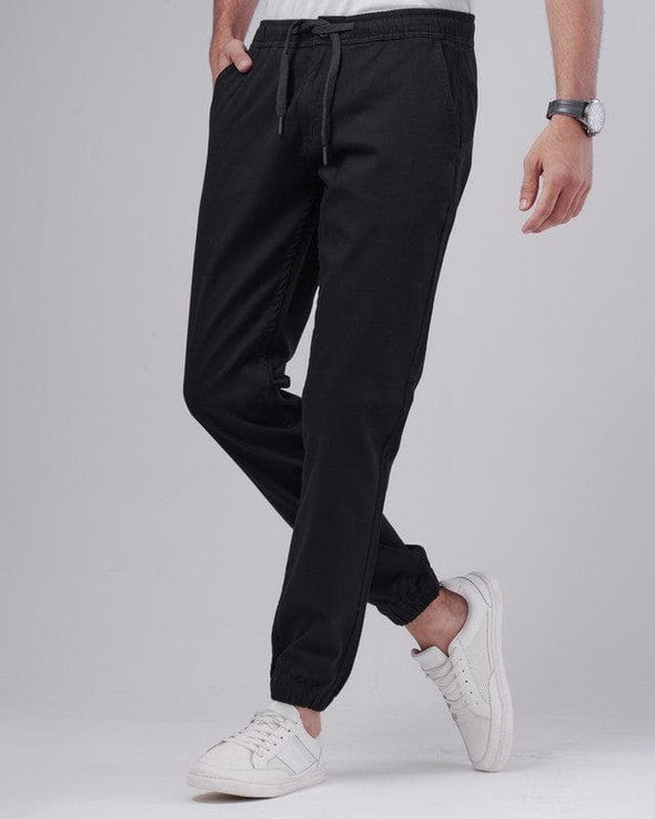 SLIM-FIT JOGGERS - BLACK - Dockland