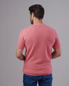 TEXTURED KNIT POLO SHIRT - PINK - Dockland