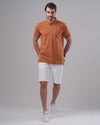 CLASSIC FIT PIQUE POLO SHIRT - COPPER - Dockland