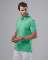 CLASSIC FIT PIQUE POLO SHIRT - PISTACHIO - Dockland