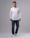 LONG SLEEVE PLAIN SHIRT - WHITE - Dockland