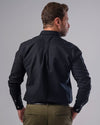 LONG SLEEVE PLAIN SHIRT - BLACK - Dockland