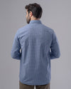 LONG SLEEVE CHECKERED SHIRT - SKY BLUE - Dockland