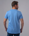 ROUND NECK PRINTED T-SHIRT - SKY BLUE - Dockland