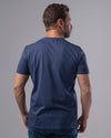 ROUND NECK PRINTED T-SHIRT - NAVY - Dockland