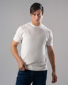 TEXTURED KNIT T-SHIRT - OFF WHITE - Dockland