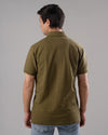 CLASSIC FIT PIQUE POLO SHIRT - DARK OLIVE - Dockland