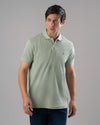 CLASSIC FIT PIQUE POLO SHIRT - LIGHT GREEN - Dockland
