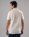 CLASSIC FIT PIQUE POLO SHIRT - OFF WHITE - Dockland