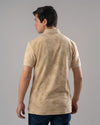 CLASSIC FIT PATTERNED POLO SHIRT - LIGHT BEIGE - Dockland