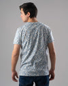 SHORT SLEEVE T-SHIRT WITH AN ALL-OVER PRINT - SKY BLUE - Dockland