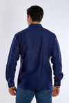 Long Sleeve Plain Shirt - NAVY - Dockland