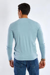 Long Sleeve Round Neck Graphic T-Shirt - SKY BLUE - Dockland