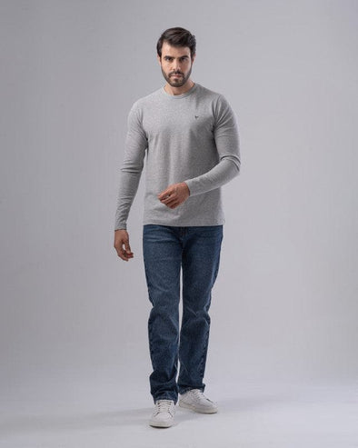 PLAIN LONG-SLEEVE ROUND NECK T-SHIRT - CHINEE - Dockland