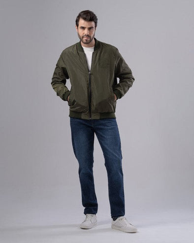 LIGHTWEIGHT BOMBER JACKET - OLIVE - Dockland