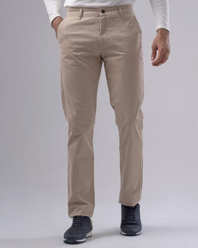 Slim Fit Chino Pants - BEIGE - Dockland