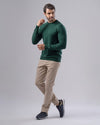 TEXTURED COTTON SWEATER - OLIVE - Dockland