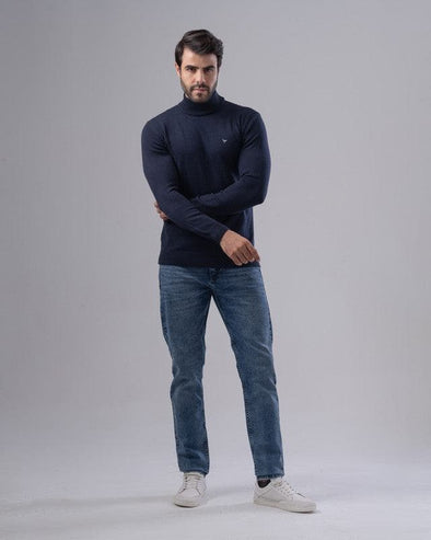 TURTLENECK SWEATER - NAVY - Dockland