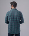 SLIM FIT CHECKERED SHIRT  - GREEN - Dockland