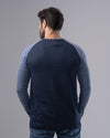Long raglan sleeve print T-shirt  - NAVY - Dockland