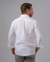LONG SLEEVE LINEN SHIRT -WHITE - Dockland