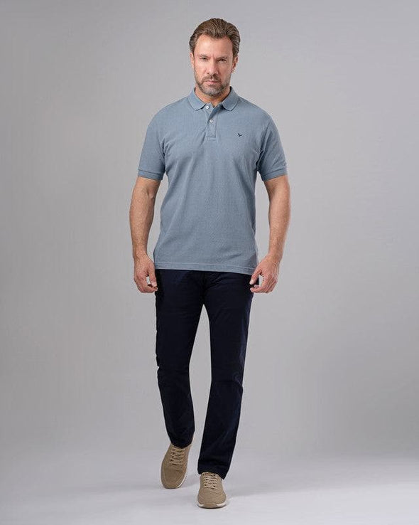 CLASSIC FIT PIQUE POLO SHIRT - INDIGO - Dockland