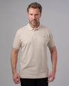 CLASSIC FIT PIQUE POLO SHIRT - LIGHT BEIGE - Dockland