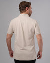 CLASSIC FIT PIQUE POLO SHIRT - LIGHT BEIGE - Dockland