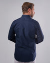 LONG SLEEVE PLAIN SHIRT - NAVY - Dockland