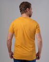 ROUND NECK PRINTED T-SHIRT - MUSTARD - Dockland