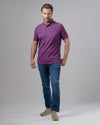 CLASSIC FIT PIQUE POLO SHIRT - PURPLE - Dockland