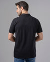 CLASSIC FIT PIQUE POLO SHIRT - BLACK - Dockland