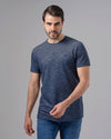 ROUND NECK PLAIN PIQUE T-SHIRT - NAVY - Dockland