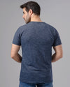 ROUND NECK PLAIN PIQUE T-SHIRT - NAVY - Dockland
