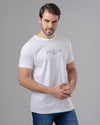 ROUND NECK PRINTED T-SHIRT - WHITE - Dockland