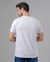 ROUND NECK PRINTED T-SHIRT - WHITE - Dockland