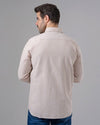 LONG SLEEVE STRIPED SHIRT - BEIGE - Dockland