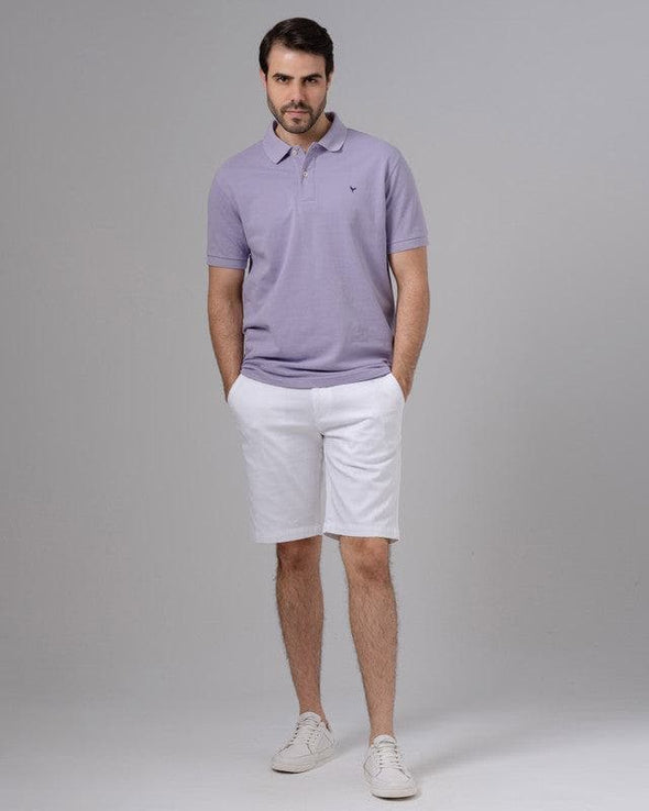 CLASSIC FIT PIQUE POLO SHIRT - LAVENDER - Dockland