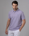 CLASSIC FIT PIQUE POLO SHIRT - LAVENDER - Dockland