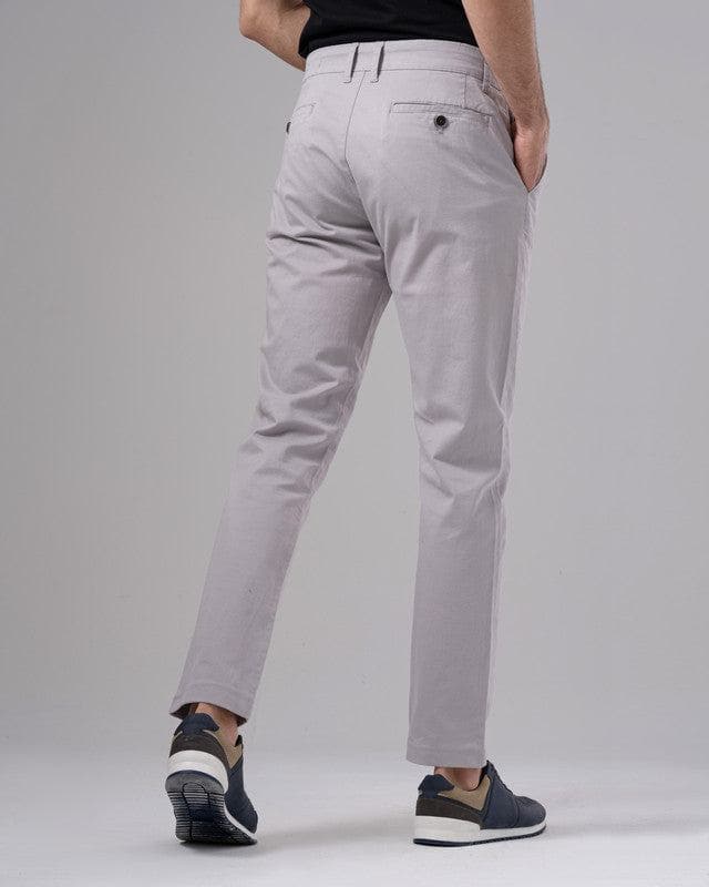 Slim Fit Chino Pants - SILVER - Dockland
