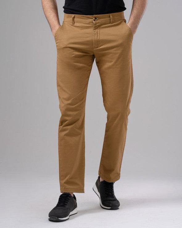 Slim Fit Chino Pants - CAMEL - Dockland