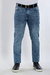 Washed slim fitted jeans-Blue jeans - Dockland