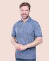 Classic Fit Patterned Polo Shirt - Indigo - Dockland